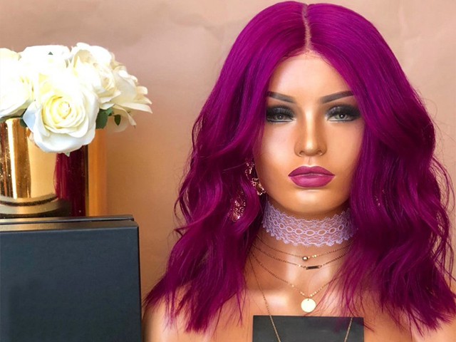 JUNYSSA Long hair in the purple wave JUNYSSA Long hair in the purple wave